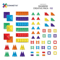 Connetix Magnetic Tiles Rainbow 102 stuks